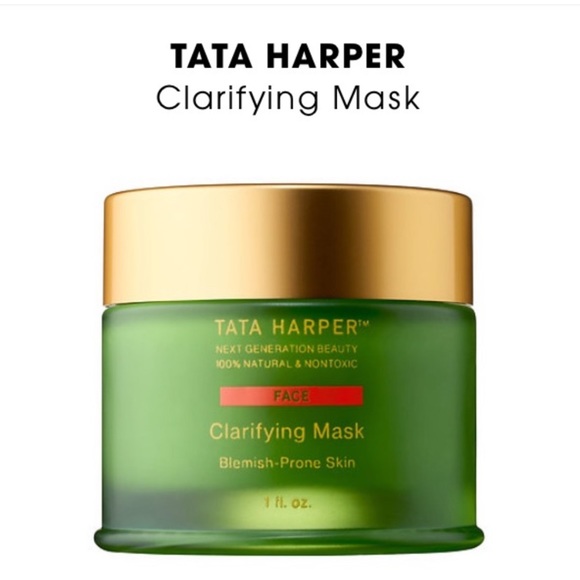 NIB Tata Harper Clarifying AHA BHA face mask for acne blemish skin treatment